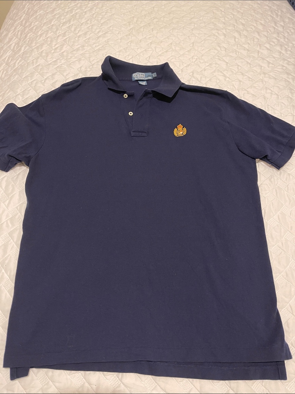 Polo by Ralph Lauren Navy Short-Sleeve Polo with Gold Crest